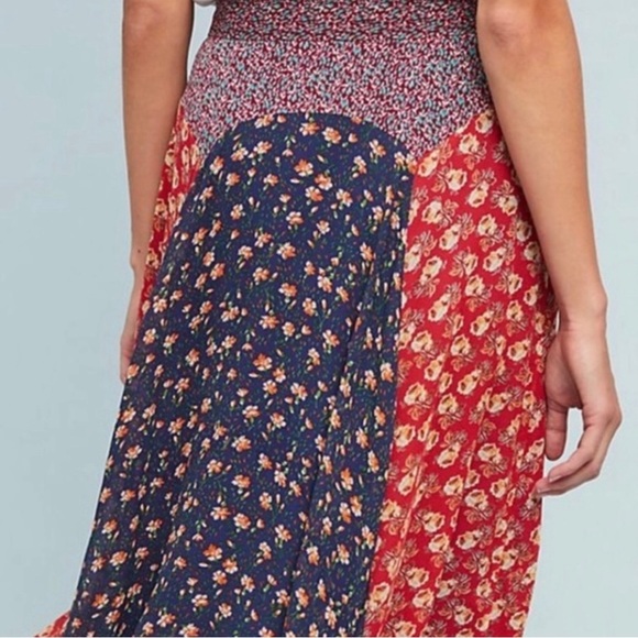 Anthropologie Meadow Rue frilly midi flowy floral skirt cottage core Size 8 - Picture 4 of 15